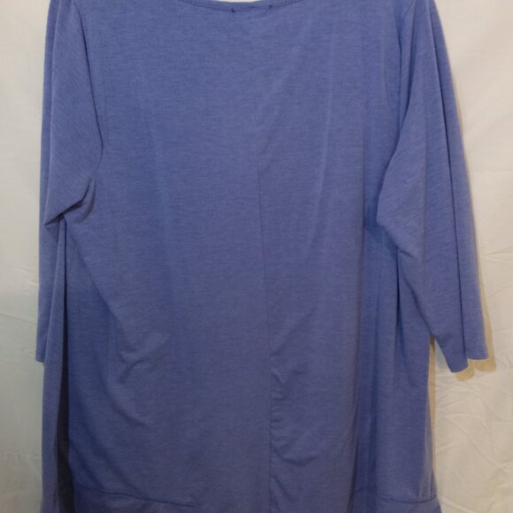 Lane Bryant Blue 3/4 Sleeve Top  Size 14/16 - Picture 5 of 5